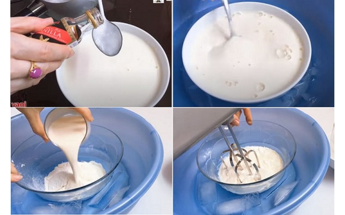 Hướng dẫn cách làm kem bằng máy đánh trứng đơn giản tại nhà